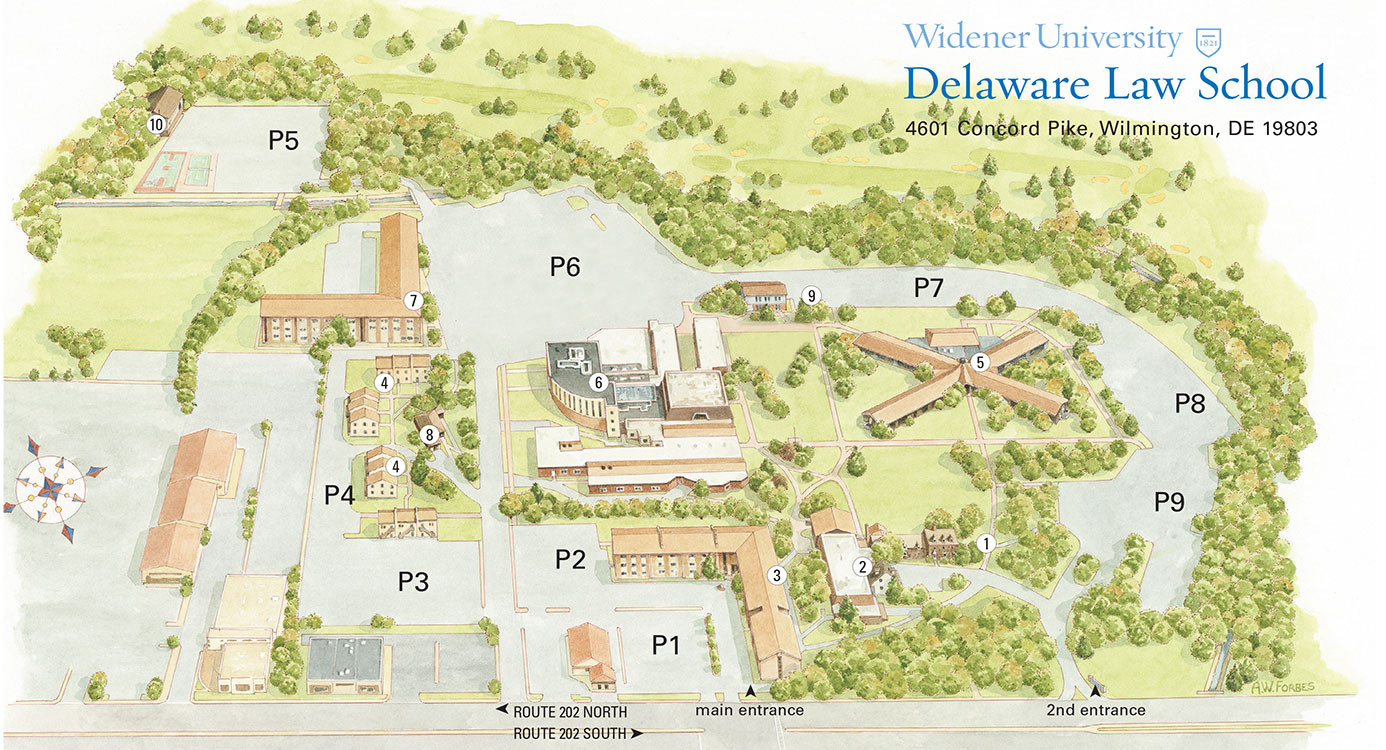Delaware Law Campus Map